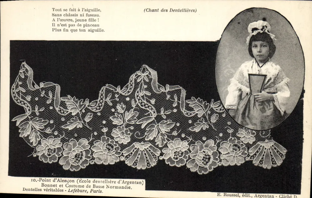 Point d'Alençon — Spitze und Kleidung aus der Basse-Normandie — E. Roussel, Argentan - Vorderseite
