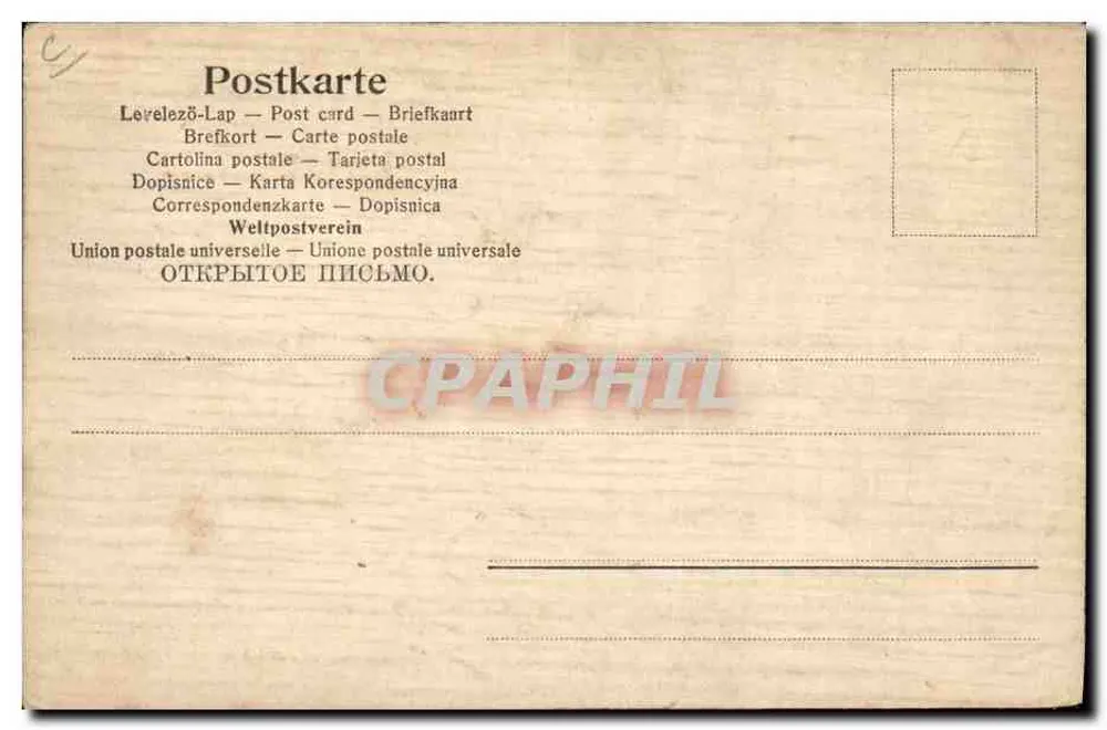 Fichtenzweige — Frohe Weihnachten! — Universal Postal Union - Rückseite