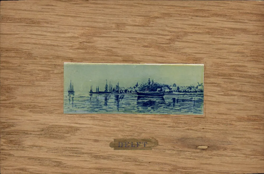 Delft — Ansicht des Hafens mit Booten — Verlag Delft - Vorderseite