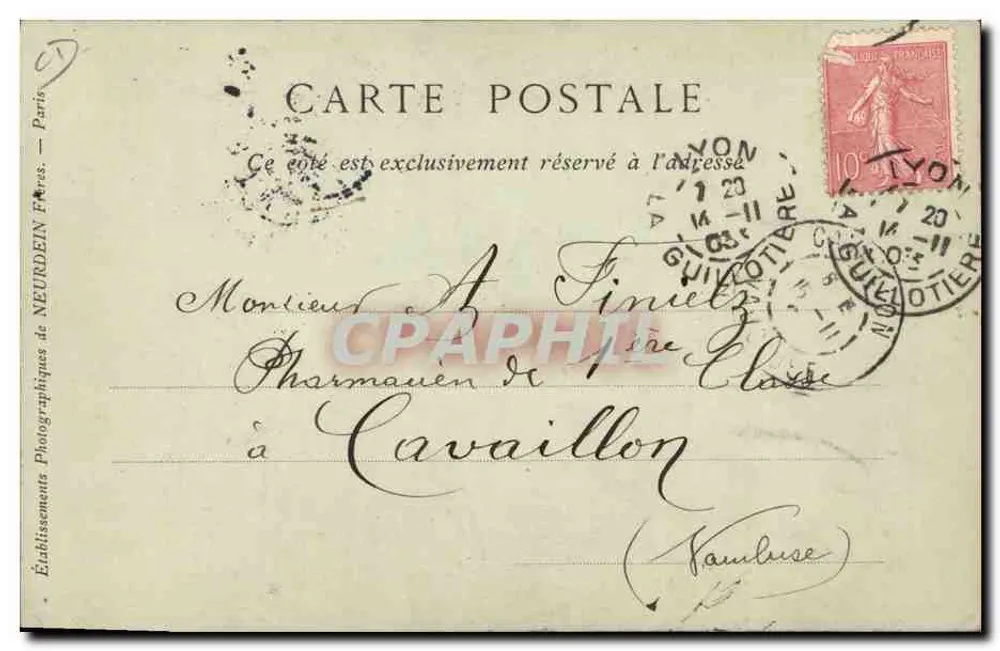 Claudine an der Schule — Theater der Bouffes-Parisiens — Imp. Phot. Neurdein Frères, Paris - Rückseite