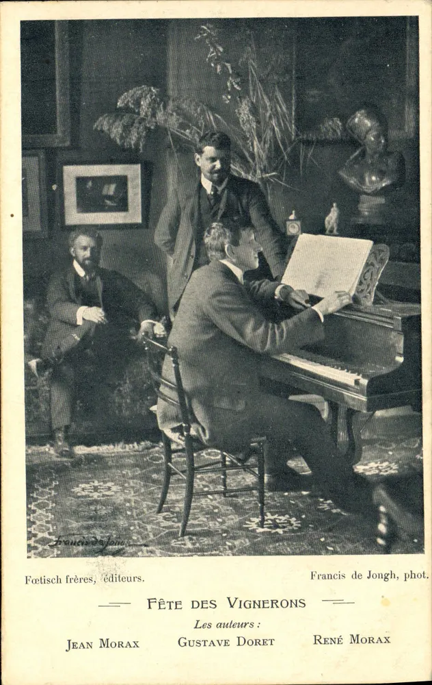 Fest der Winzer — Die Autoren: Jean Morax, Gustave Doret, René Morax — Fotisch Brüder, Verleger - Vorderseite