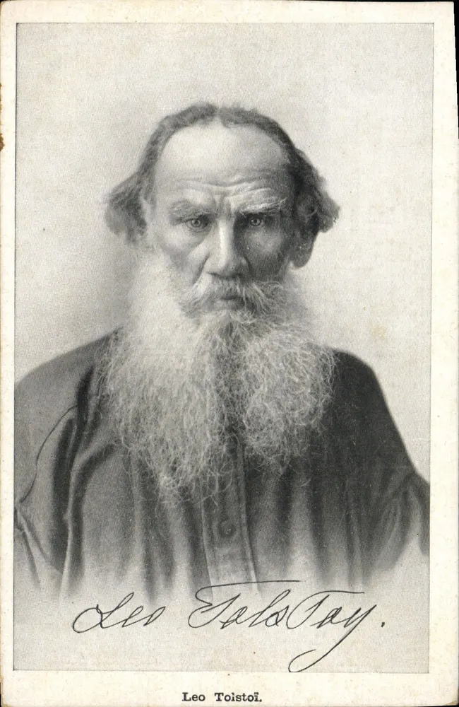Leo Tolstoï — retrato — Coleção da Pequena República, Paris - Frente