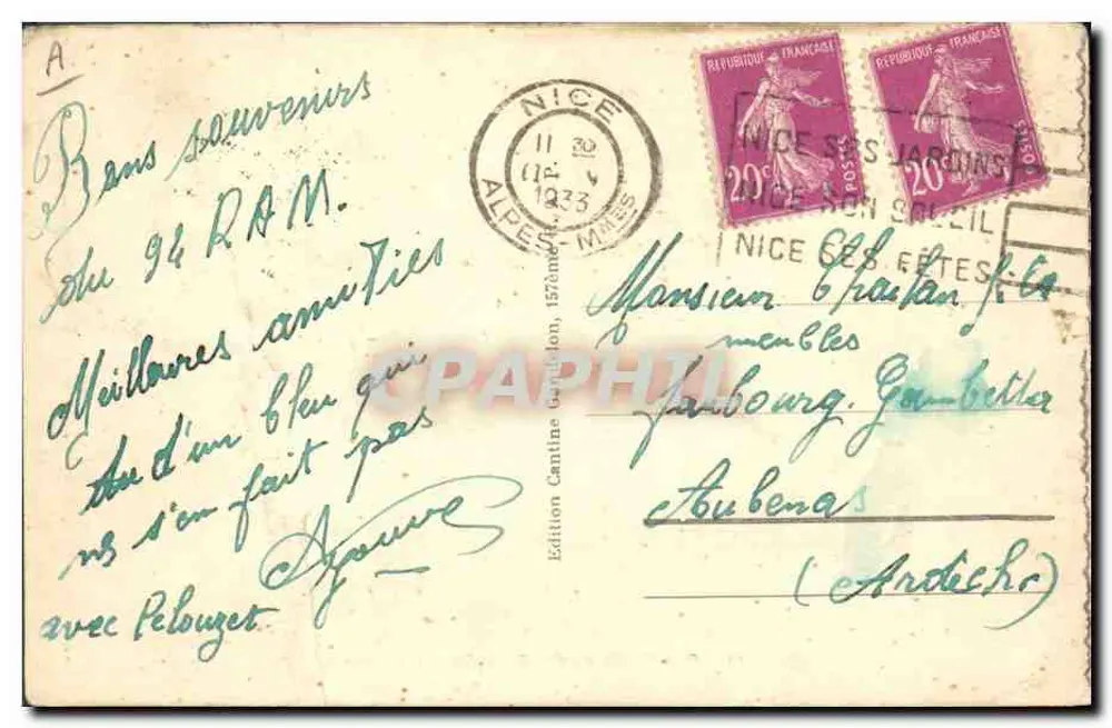 Auvare-Viertel - Nice - Die Ställe — Éditions Alpes-Mèdes, n° 474 - Rückseite