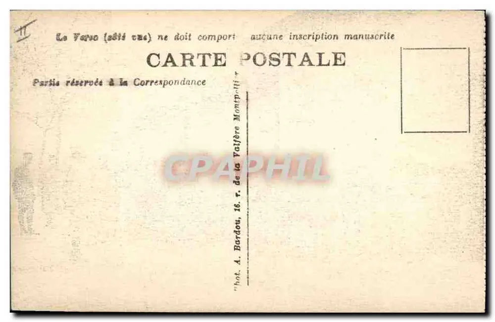 Artillerie — Le Pansage — Verlag A. Bardou - Rückseite