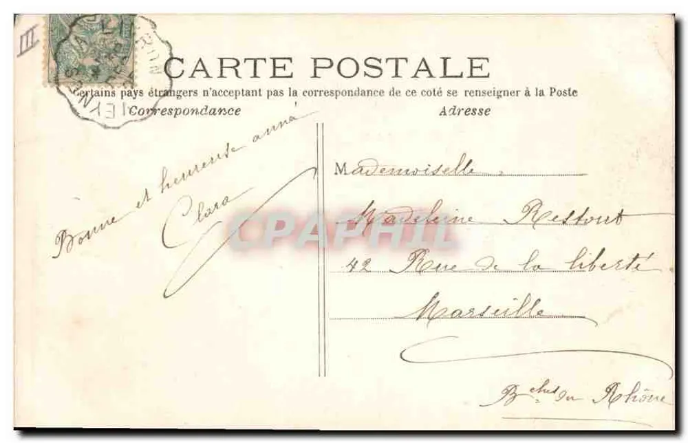 Zwei junge Mädchen — 1906 — Claro, Paris, n° 777 - Rückseite