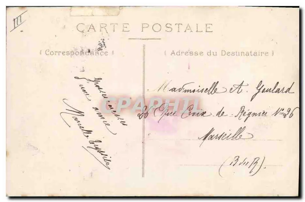 Mädchen in einer Briefkasten — Jahr 1909 — Unbekannter Verlag, Nr. 4022 - Rückseite