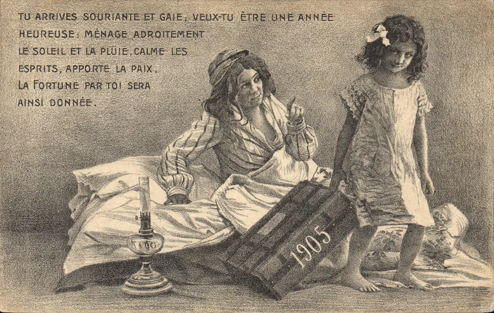 Frau und Kind — Jahr 1905 — Verlag unbekannt - Vorderseite
