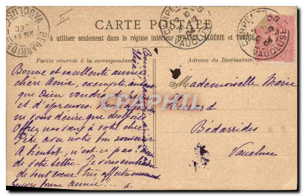 Frau und Kind — Jahr 1905 — Verlag unbekannt - Rückseite