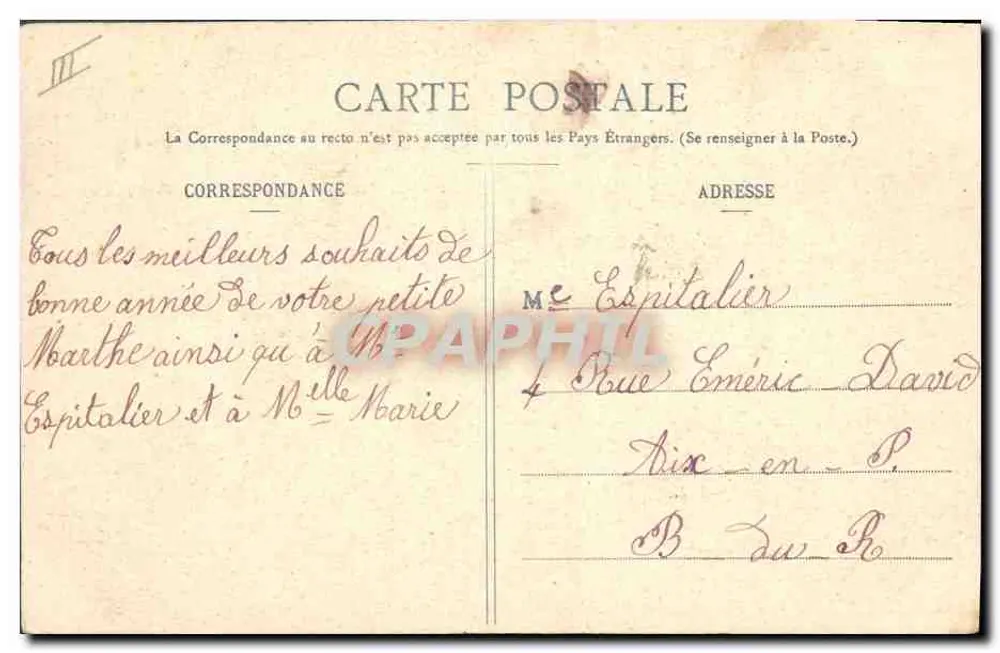 Zwei junge Frauen im Weihnachtskostüm — Bonheur à vous 1905 — Prototyp A. Bergeret & Cie, Nîmes - Rückseite