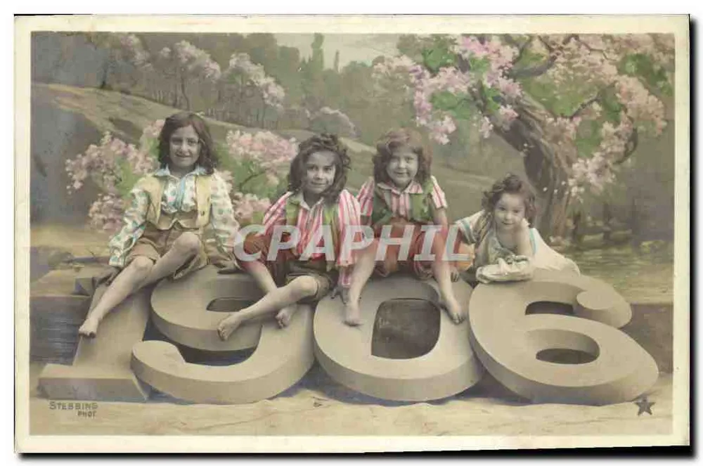 Vier Kinder — 1906 — Stebbing Phot - Vorderseite