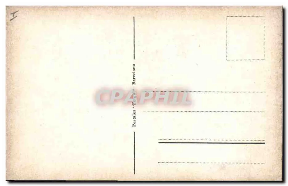Ein Paar Banderillas auf Pferd — Stierkampfszene — Postales 'Peguiti' Barcelona - Rückseite