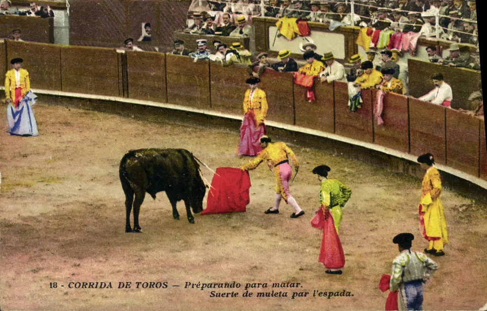 Stierkampf — Vorbereitung zum Töten. Muleta-Pass für das Schwert — G. LEMAITRE & Cie, Verleger, Nizza - Vorderseite