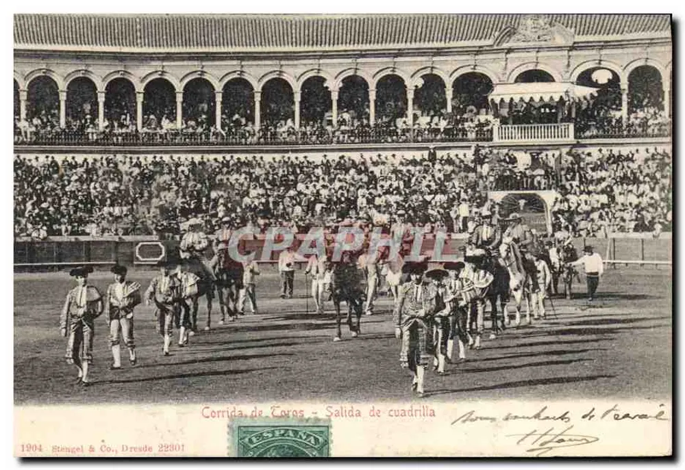 Corrida de touros - Saída da cuadrilla — Stengel & Co., Dresde 22301 - Frente