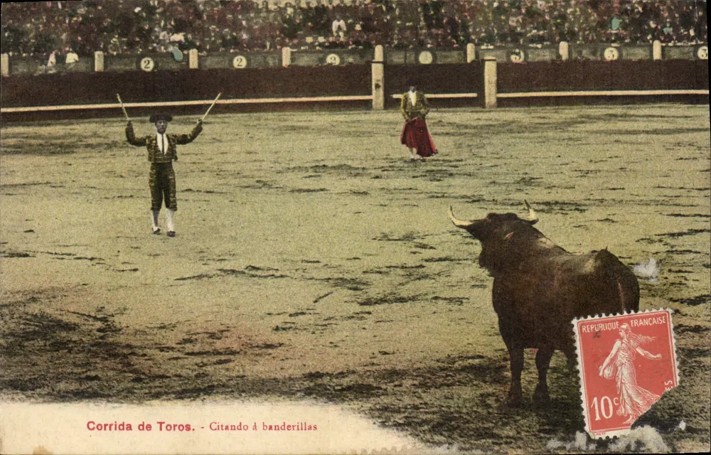Corrida de Toros — Citando à banderillas — F. Pacault, Biarritz - Vorderseite