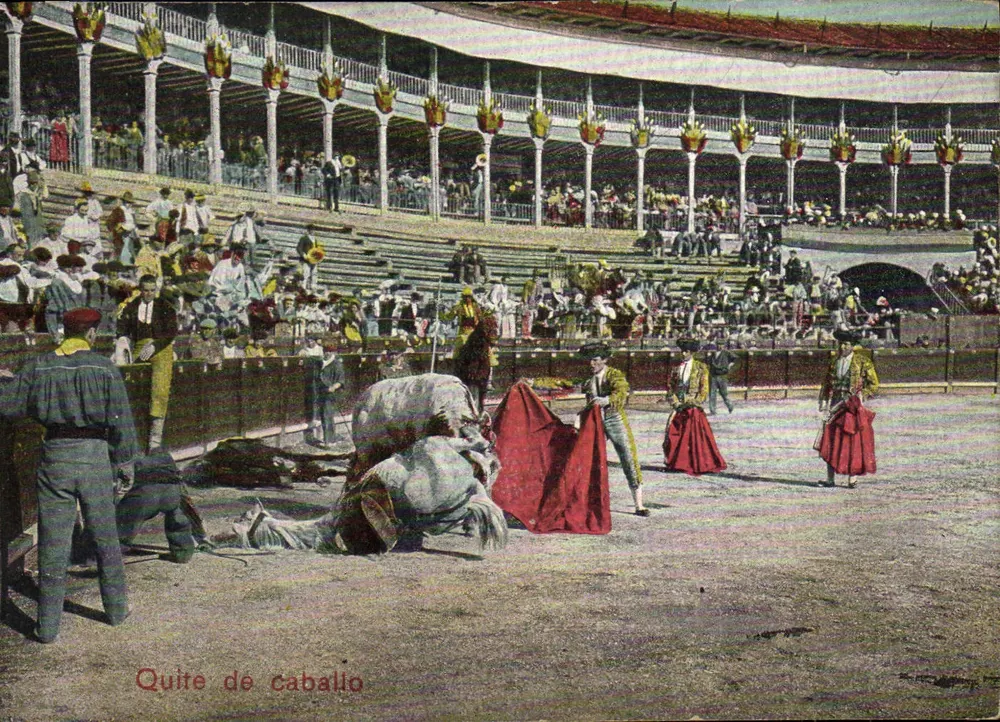 Quite de caballo — espetáculo de touro — editor não identificado, n° de série 3529 - Frente