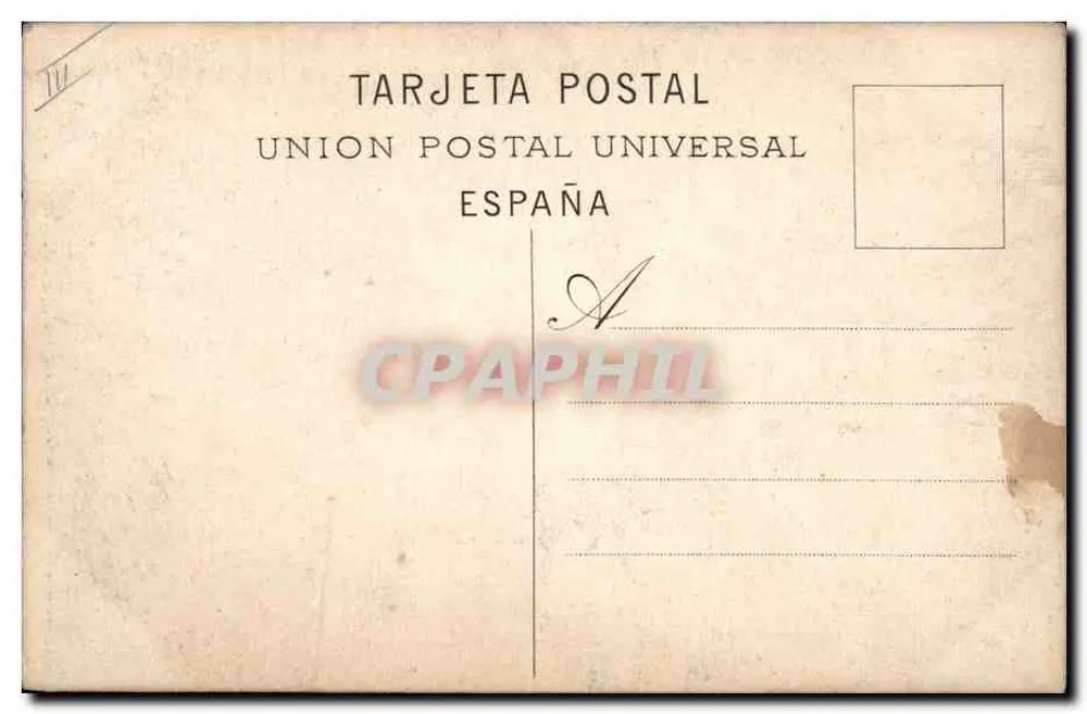 Passando de Muleta — spektakl toremacki — Union Postal Universal, Hiszpania - Rewers