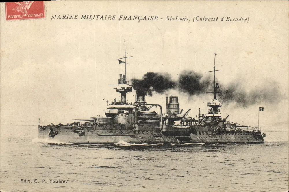 Französische Marine - St-Louis, (Schlachtschiff) — Edit. E. P. Toulon - Vorderseite