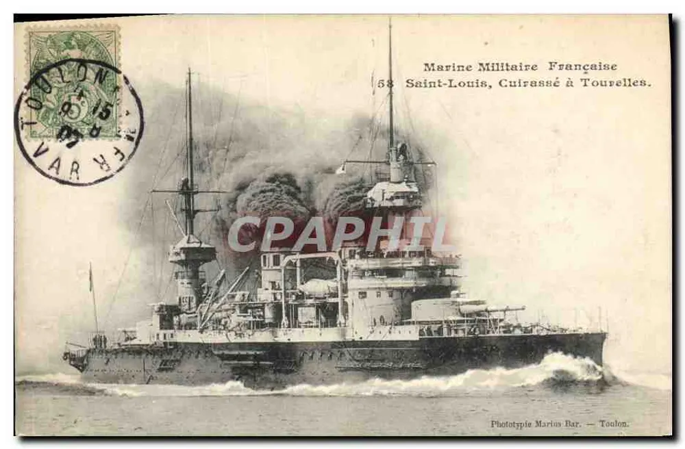 Saint-Louis, Panzerkreuzer — Französische Marine — Phototype Marius Bar, Toulon. - Vorderseite
