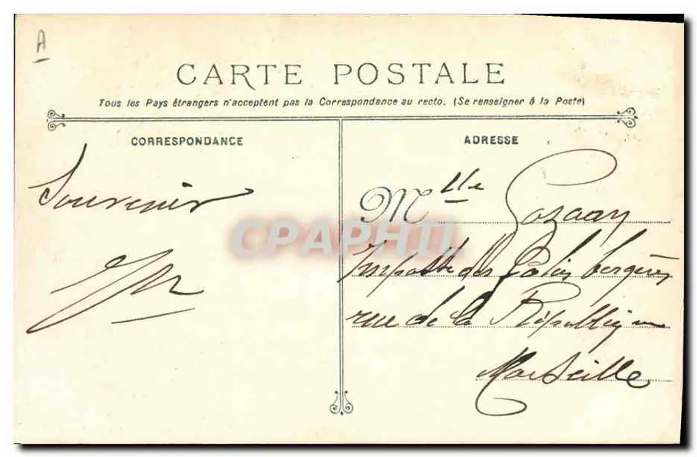 Saint-Louis, Panzerkreuzer — Französische Marine — Phototype Marius Bar, Toulon. - Rückseite