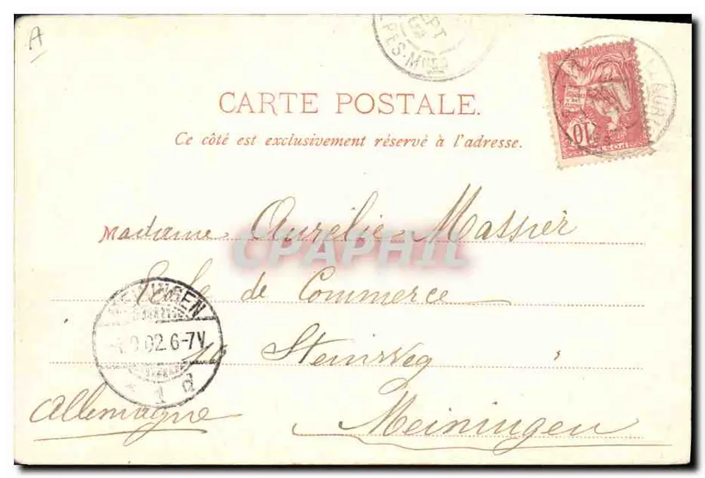 Le vaisseau amiral Saint-Louis — en mer, fumant — Phototype A. Bougault, Toulon-sur-Mer, n° 690 - Rückseite