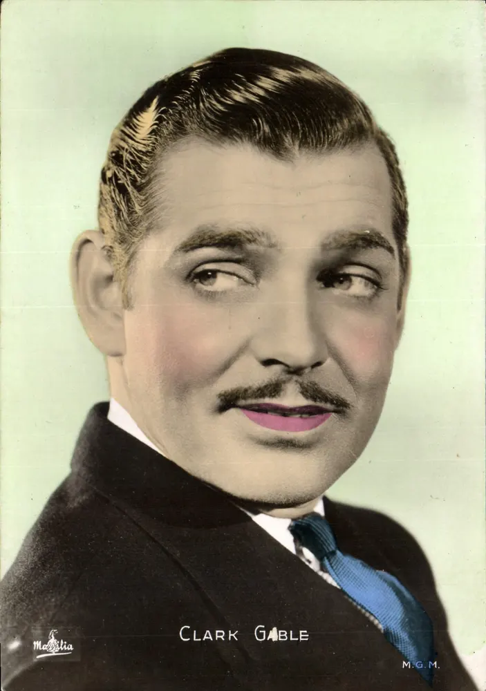 Clark Gable — retrato colorido — editor Magnolia, número de série não visível - Frente