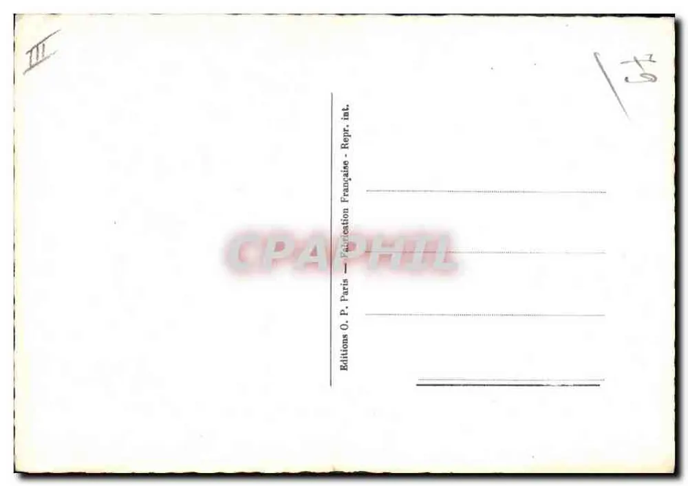 Retrato de homem com cachimbo — Editor O.P. Paris — N° III - Verso