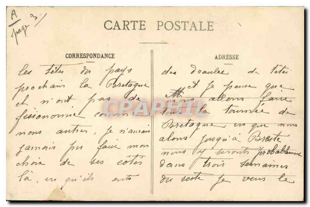 Deux Trandoués — Jeunes gens de PONT-L'ABBÉ — Collection Villard, Quimper - Verso