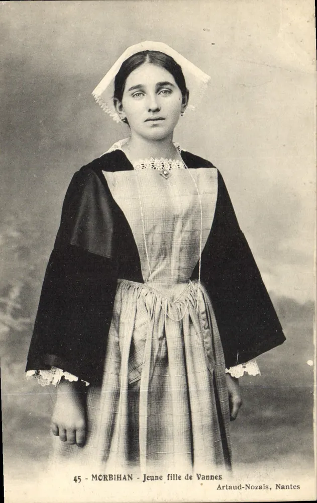 Jovem de Vannes — Morbihan — editor Artaud-Nozais, Nantes, n°45 - Frente