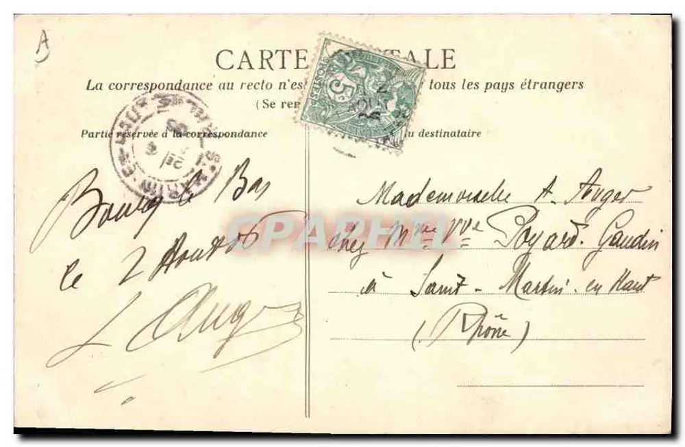 St-Malo — Uma rica camponesa (Há belas moças em St-Malo!) — Héliotypie Dugas et Cie, Nantes - Verso