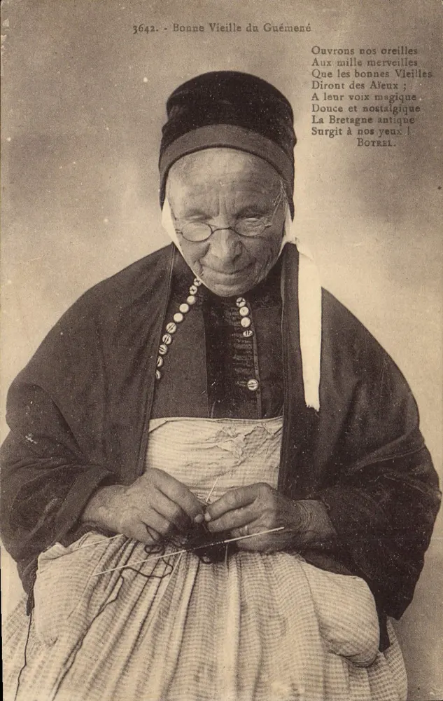 Bonne Vieille du Guémené — Poème de Botrel — Editore Laurent, Nevers, n° 3642 - Recto