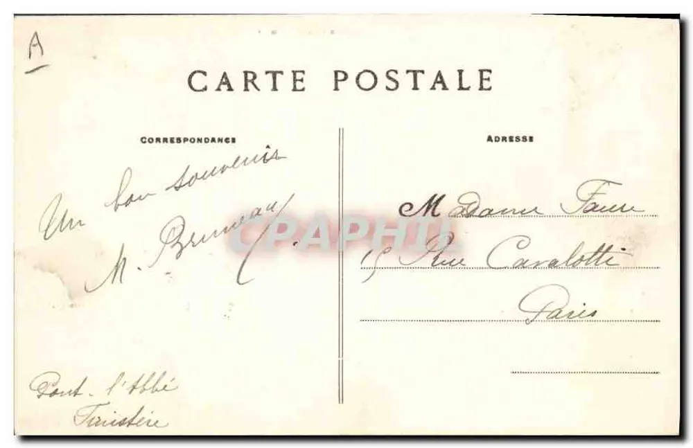 Pont-l'Abbé — Uma Bigoudène — Coleção Villed, Quimper, n°1169 - Verso