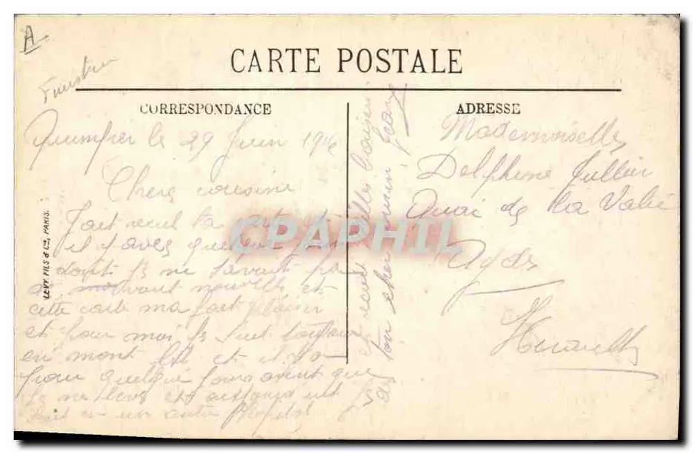 Junge Frau von Pont-Aven — 21 MOEURS ET TYPES BRETONS - Rückseite