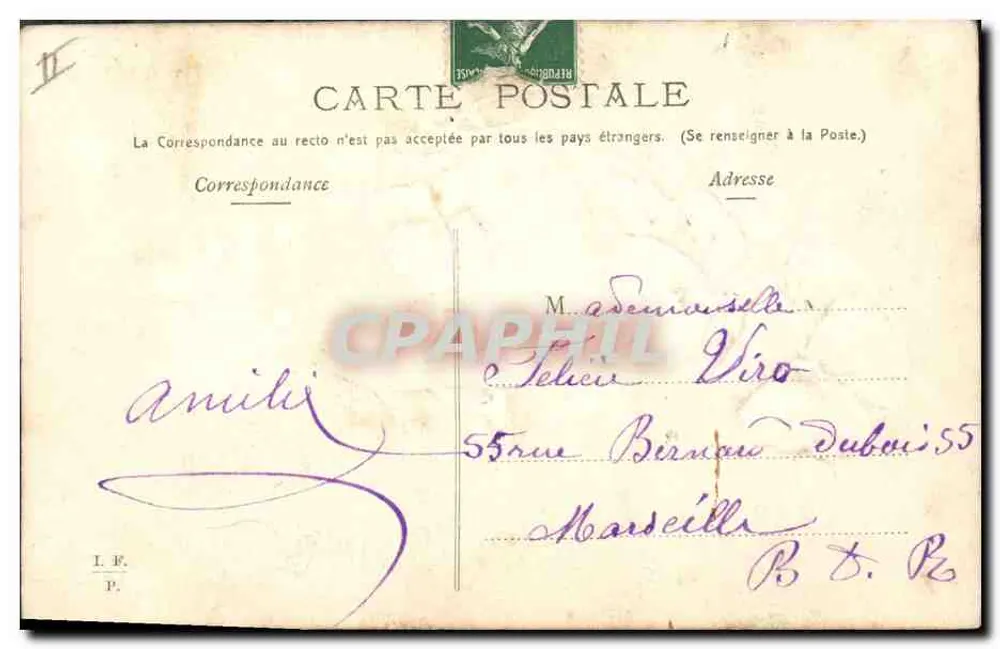 Fleurs et poisson — Poisson d'avril — Éditeur non visible - Verso