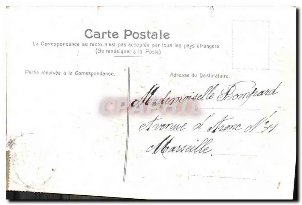 Arranjo de flores — Boa e Feliz Ano 1906 — Harsenille-Capitaine - Verso