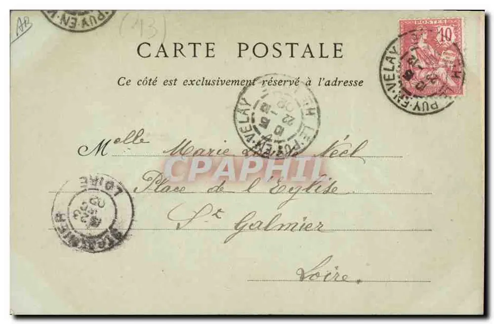 Le Puy — Dentellière — Collections N.D. Fot. n°3 - Verso