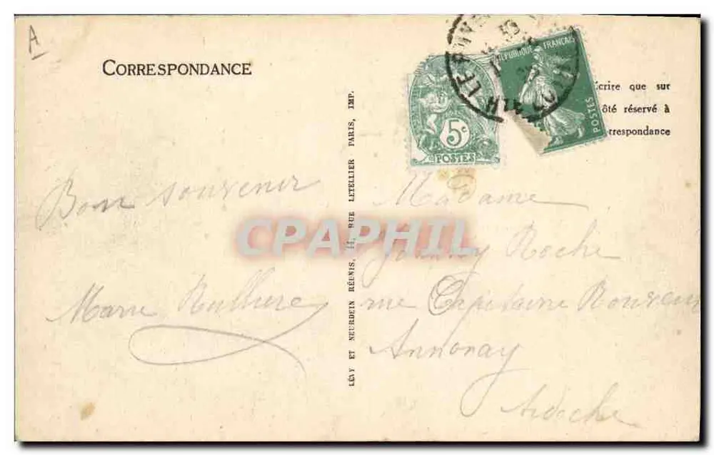 O Velay pitoresco — Uma Dentellière — LL. N°9 - Verso