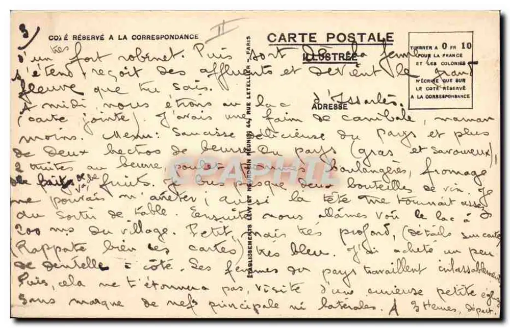 O Velay pitoresco — Dentellière — LL. - Verso