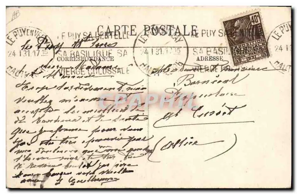 Le Puy — Typen der Umgebung — LL. n°116 - Rückseite