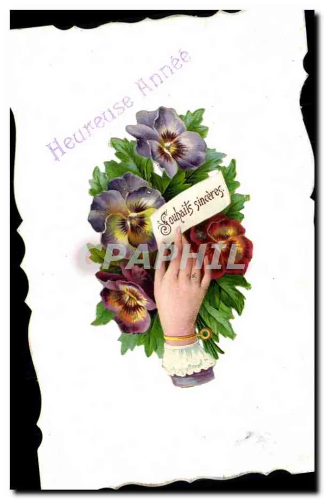 Flores de pensamento — Desejos sinceros — editor não visível - Frente