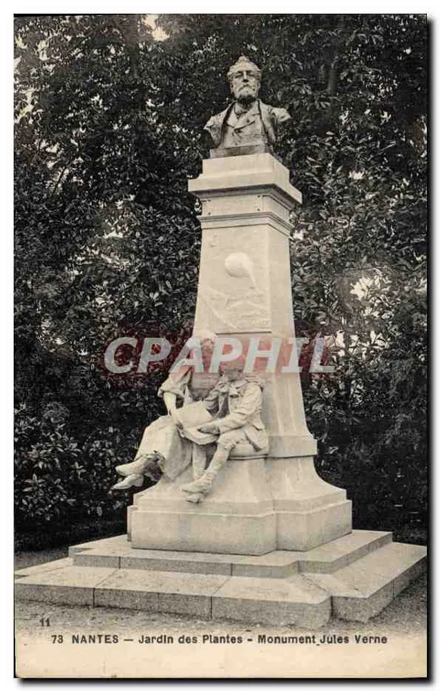 NANTES — Jardin des Plantes — Jules Verne Denkmal - Vorderseite