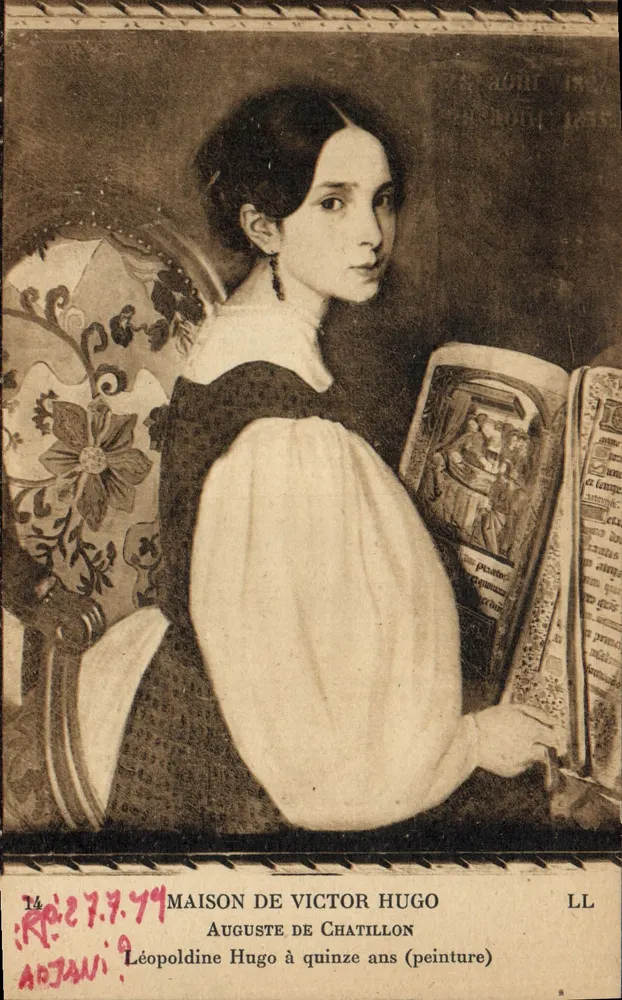 Léopoldine Hugo im Alter von fünfzehn Jahren — Malerei — C° des Arts Photomécaniques, Paris - Vorderseite