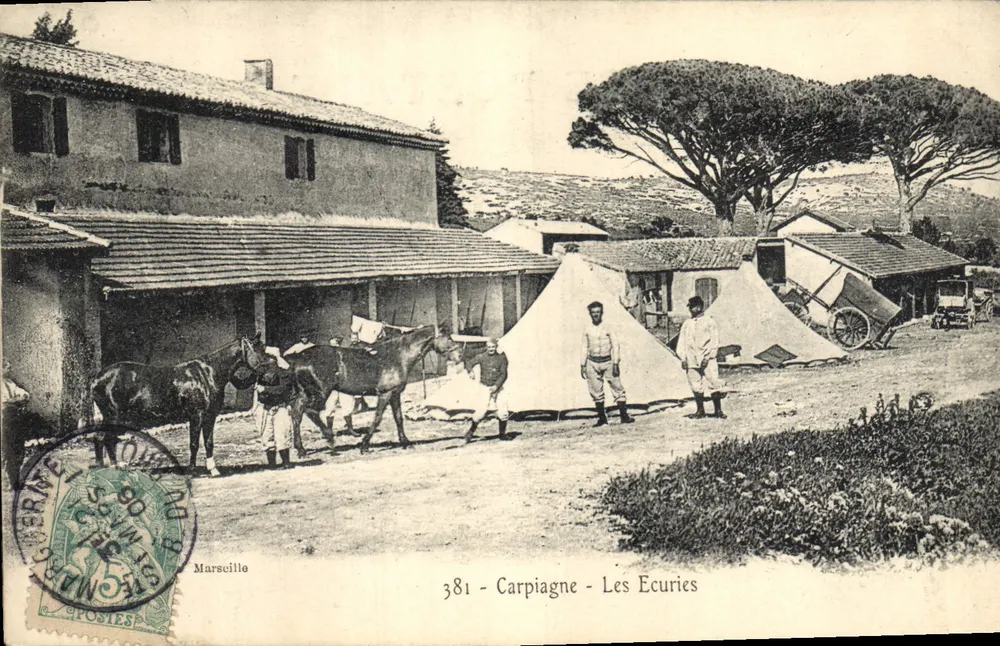 Carpiagne - Les Ecuries — éditeur Marseille Postes, n° 381 - Recto