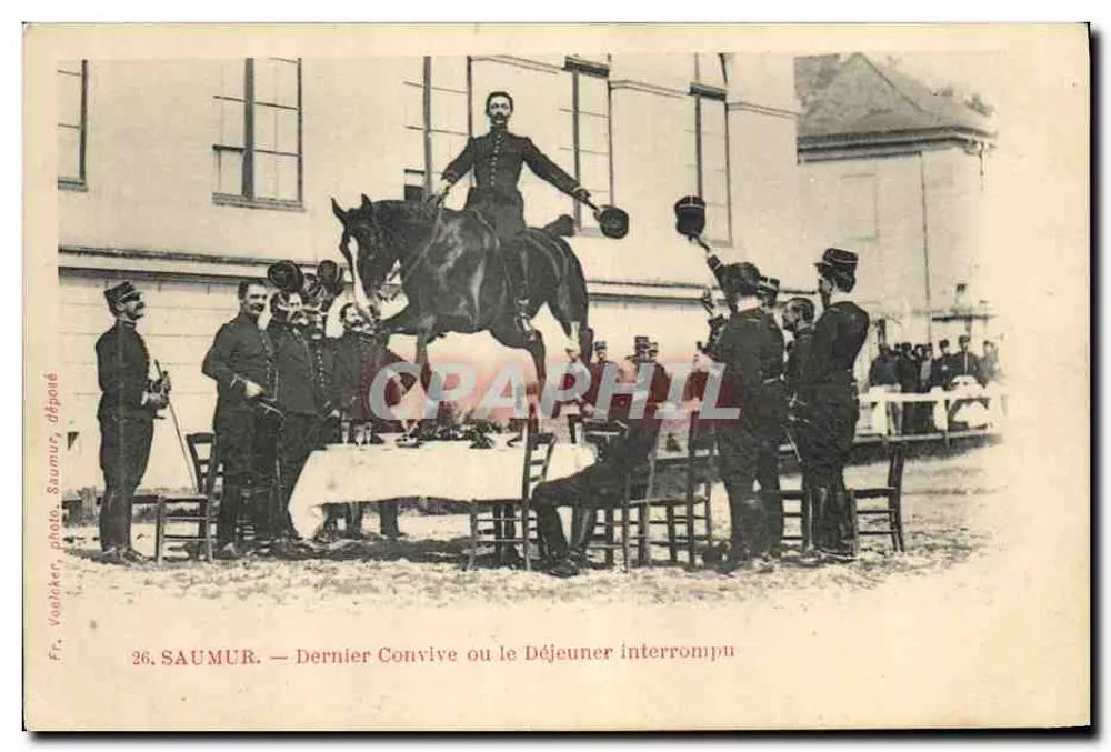Saumur — Dernier Convive ou le Déjeuner interrompu — Fr. Voelcker, Saumur, dépôté - Vorderseite