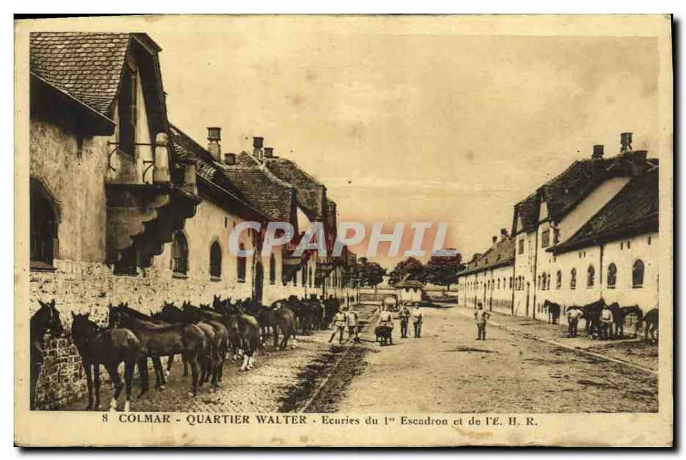 Colmar - Viertel Walter — Ställe des 1. Eskadrons und der É. H. R. — Ausgabe R. D. C. - Vorderseite