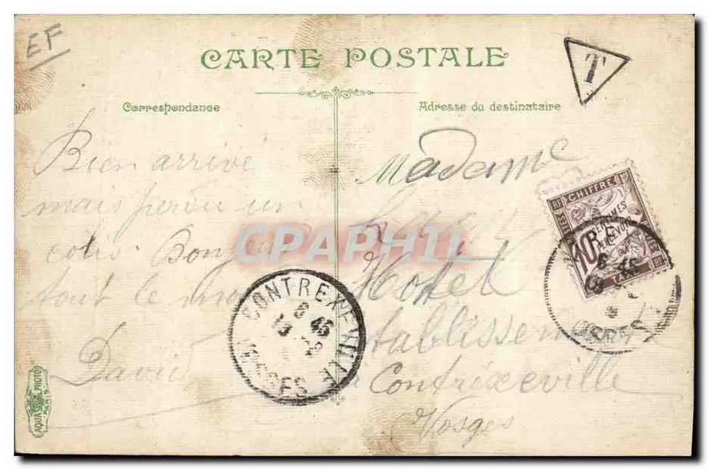 Bei dem Schmied — Pferdeschmiedearbeit — Seeberger, n° 8188 - Rückseite