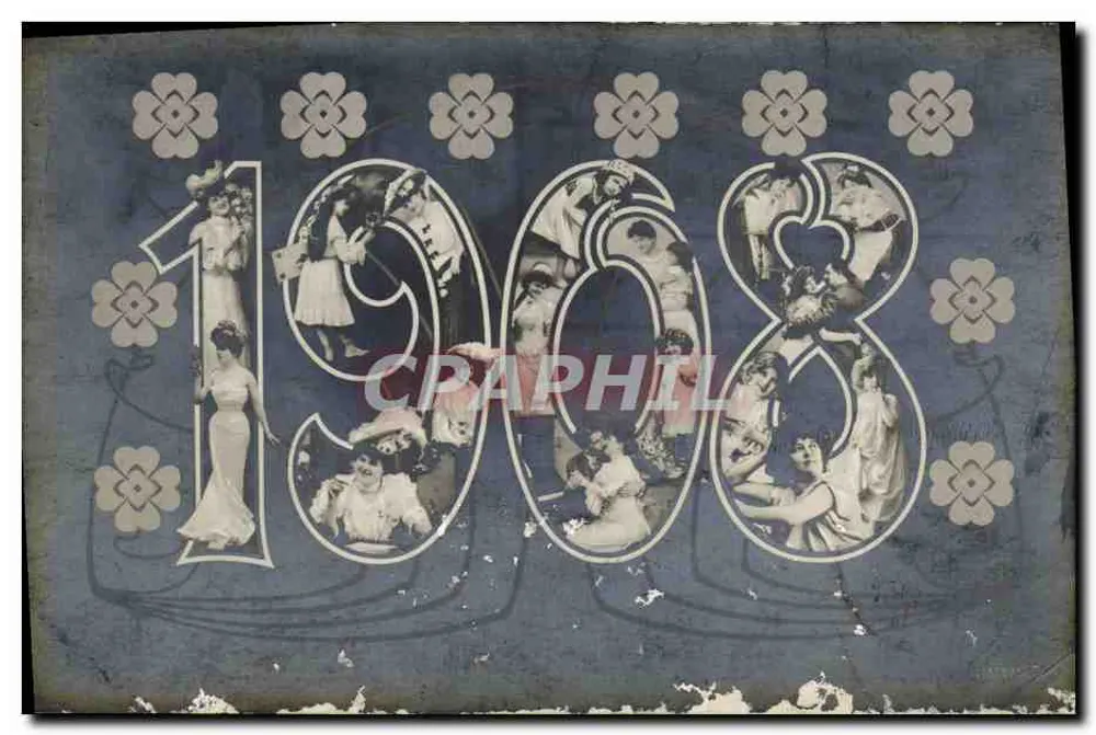 Ano 1908 — Carta postal ilustrada — editor desconhecido - Frente