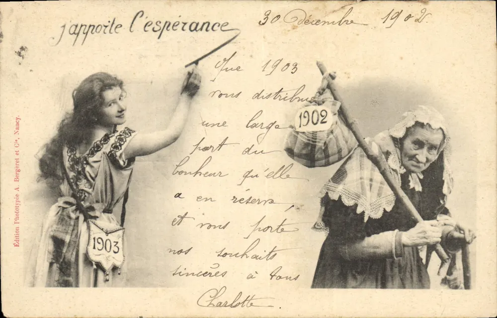 Ich trage Hoffnung — 1903 — Édition Phototypie A. Bergeret et Cie, Nancy - Vorderseite