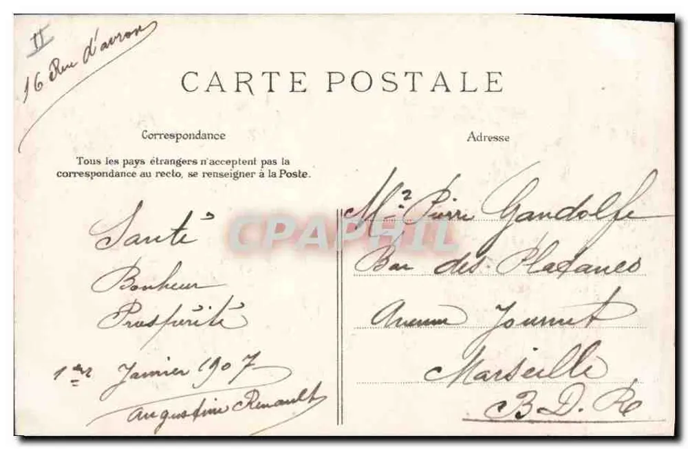 Ano 1897 — flores e galhos — E.L.D. - Verso