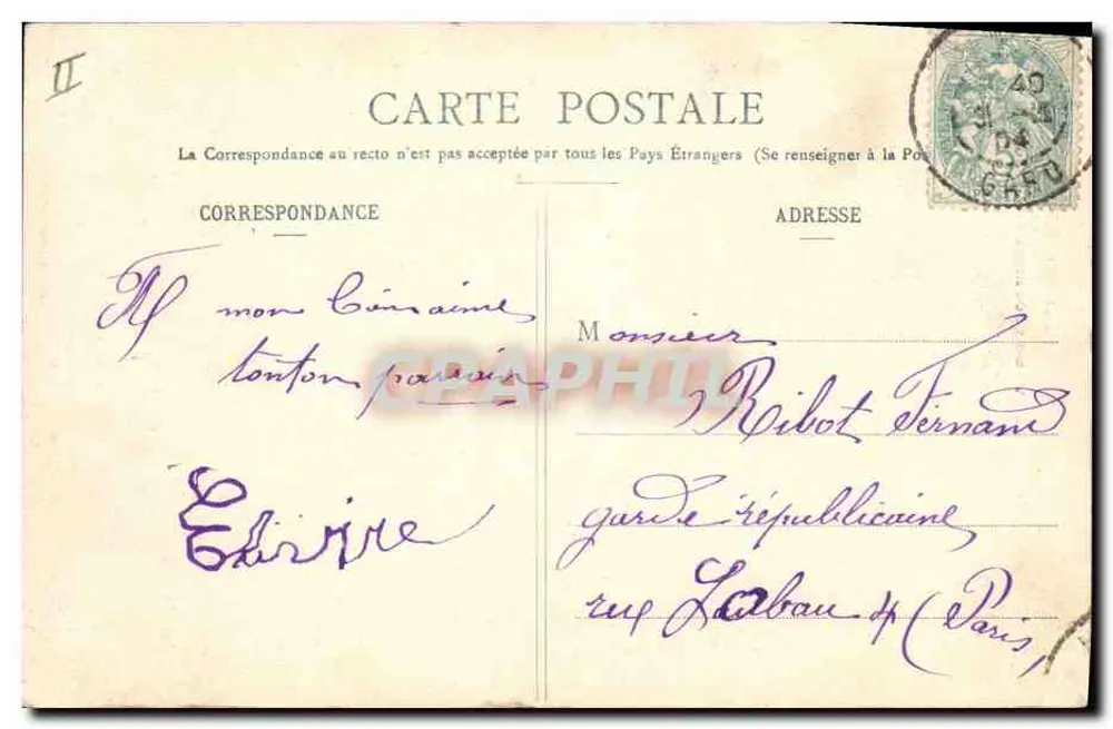 Neujahrswünsche — Neujahrswünsche — Phototypie A. Bergeret & Cie, Nancy - Rückseite