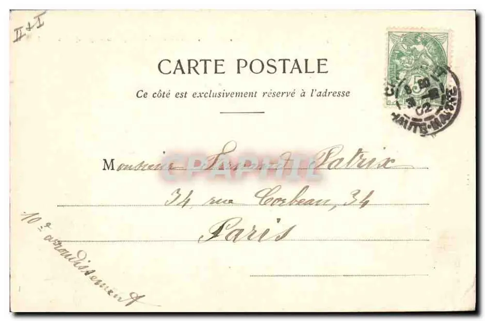 Fabelwesen des Jahres 1903 — alte Frau und Kind — Phototypie A. Breguier & Cie, Nancy - Rückseite